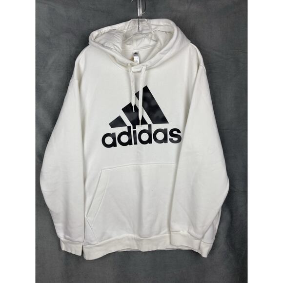 Adidas Essentials Camo Print French Terry Hoodie Sweatshirt Mens Large White - Picture 13 of 14